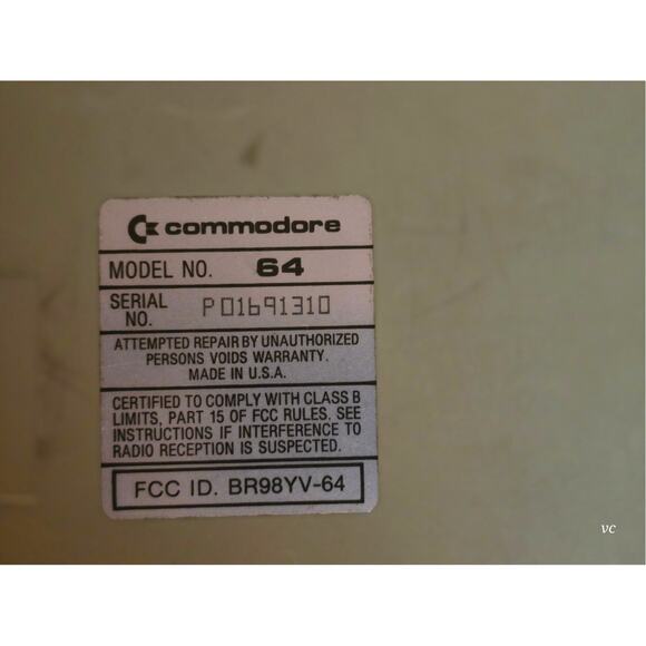 Vtg Commodore 64 C64 Computer Unit Only Keyboard - Picture 4 of 4